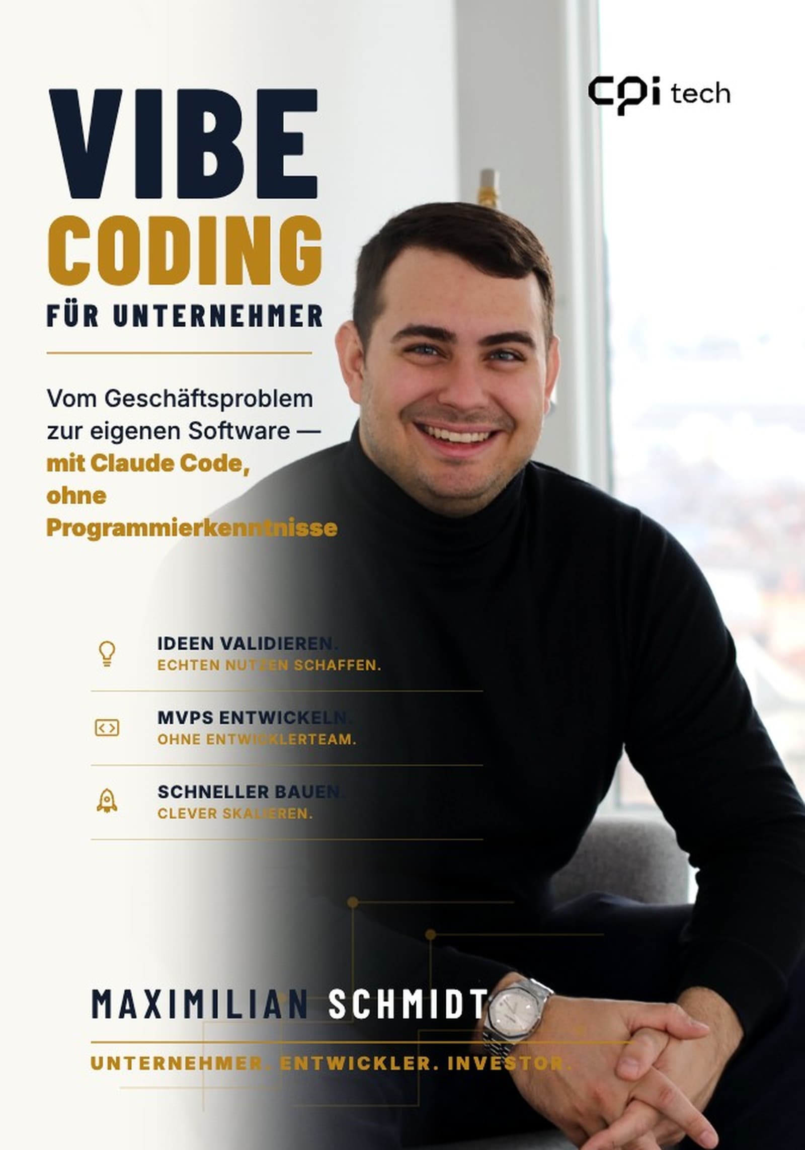 Vibe Coding for Entrepreneurs — hardcover book, front cover